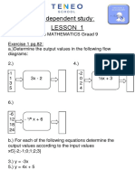 Functions and Relatiionships T3 Independent Study Lesson 1