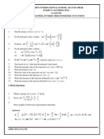 Worksheet Inverse Trigonometric Functions