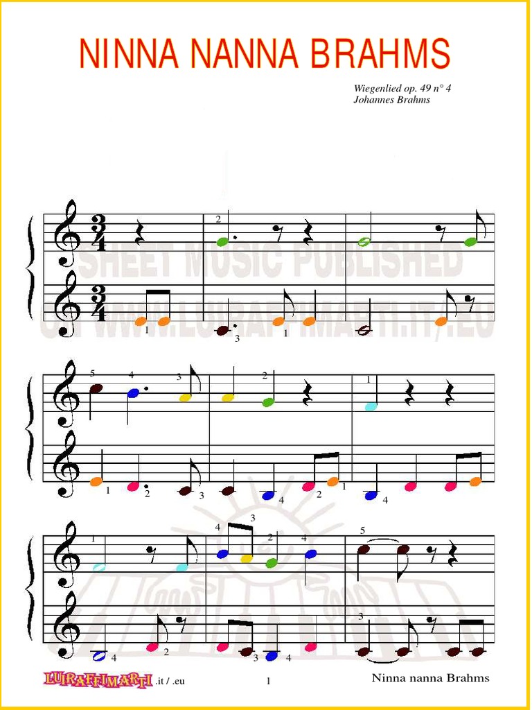 Ninna Nanna Brahms | PDF