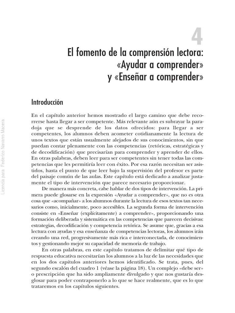 SÁNCHEZ MIGUEL (2010) Cap 4. Ayudar A Comprender y Enseñar A Comprender ...