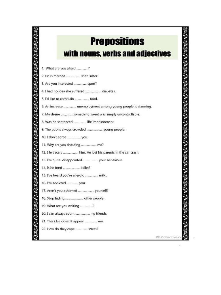 Dependent Prepositions | PDF