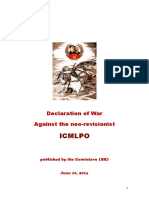 Declaration of War Against The Neo-Revisionist ICMLPO