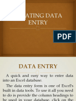 Creating Data Entry
