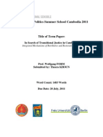 Global Politics Summer School Cambodia 2011: Title of Term Paper