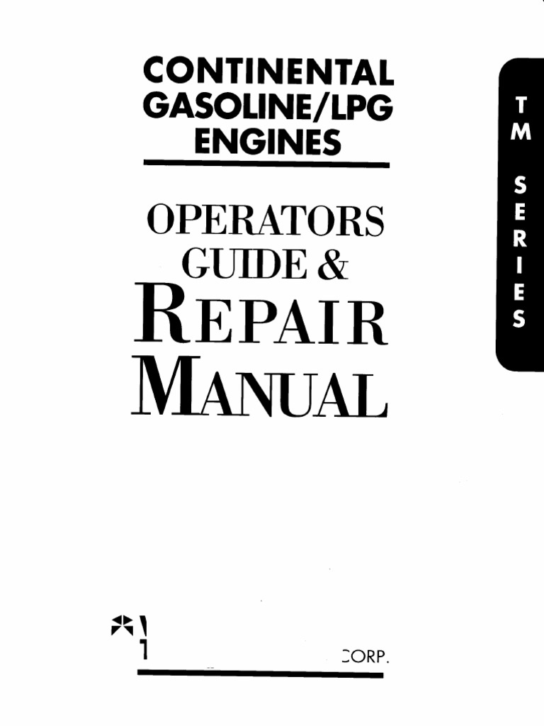 Continental TM20 Engine Repair Manual | PDF | Internal Combustion ...