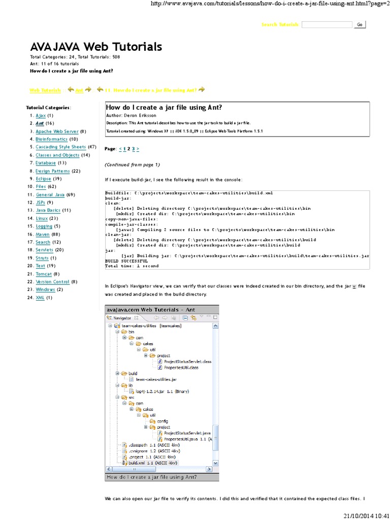 How Do I Create A Jar File Using Ant  Tutorials Pag 2 PDF