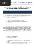 Relatório Final das Acções de Melhoria 2010-2011