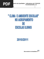 Relatórios Final - Ambiente e Clima Escolar no Agrupamento 2010-2011