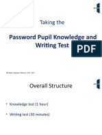 Taking The Password Pupil Knowledge and Writing Test 2018