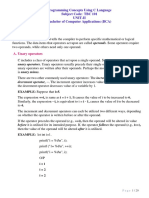 Programming Concepts Using C Language Subject Code: TBC 101 Unit-Ii Bachelor of Computer Applications (BCA)