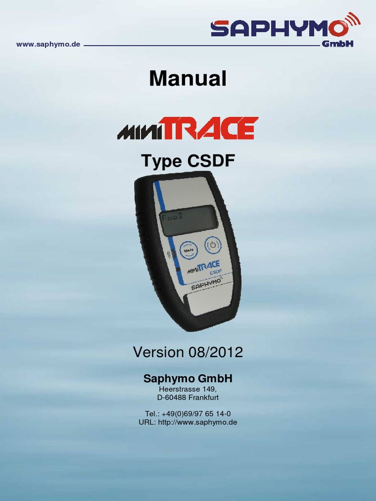 MiniTRACE CSDF Instruction Manual | PDF | Radioactive