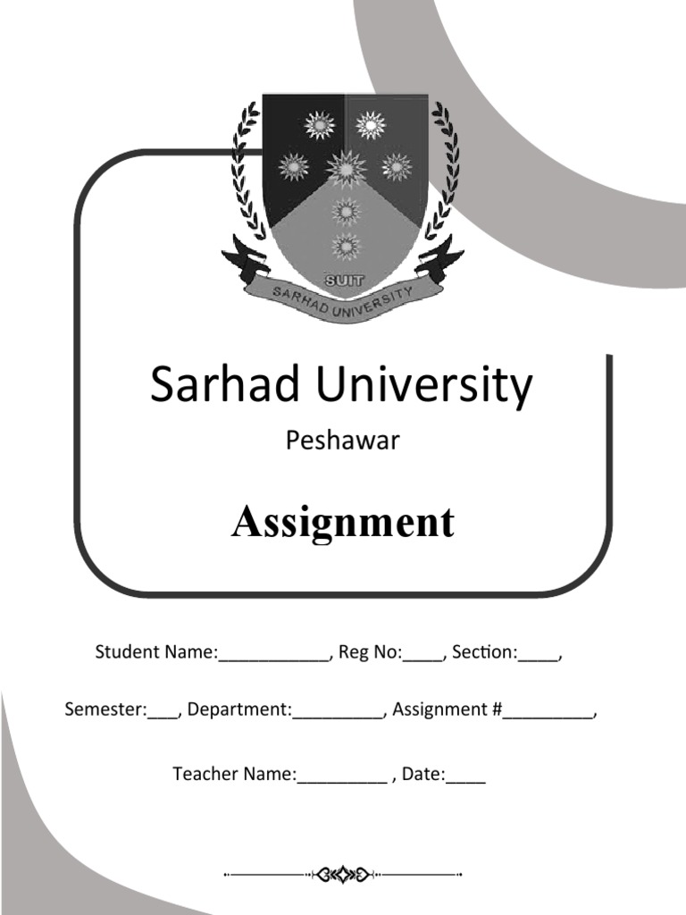 Assiments Front Page | PDF