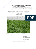 Casano, Salvatore - 2004-2005, Ottimizzazione dell’ agrotecnica della canapa (Cannabis sativa L.)