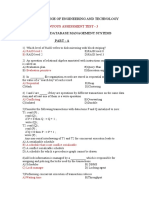 18CST41 - DBMS Cat 3 Answer Key