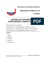 IT 04 - Acesso de Viatura Nas Edificações e Áreas de Risco - 2 Edição