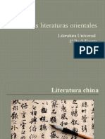 Las Literaturas Orientales