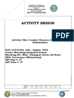 Activity Design Conduct Mobilization