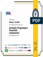 Certificado Pensamento Computacional