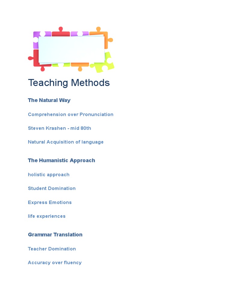 Teaching Methods PDF | PDF