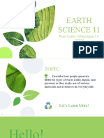 Waste EARTH SCIENCE 11