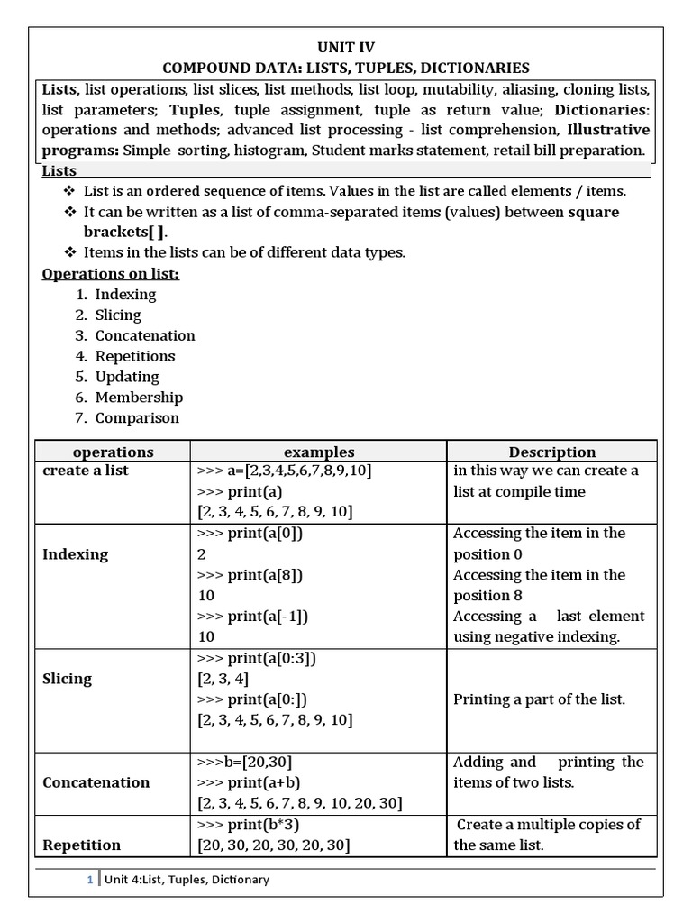 Quick Reference - Unit4 | Download Free PDF | Control Flow | Parameter ...