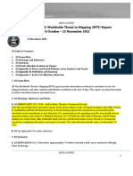 U.S. Navy Office of Naval Intelligence Worldwide Threat to Shipping (WTS) Report, 26 October 2022 -23 November 2022