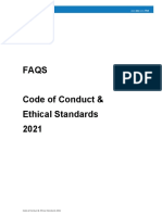 FAQs Code of Conduct Ethical Standards 2021