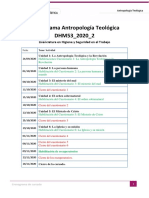 Cronograma - Antropología Teológica DHM53 2020 2