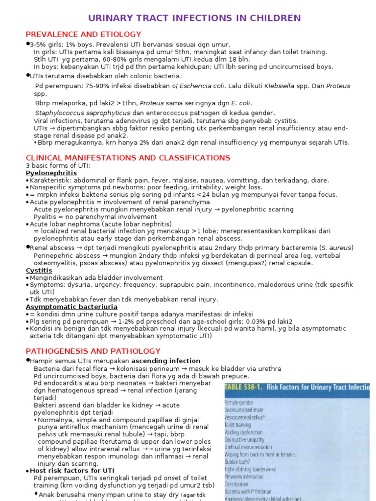 Urinary Tract Infections in Children | PDF | Science & Mathematics