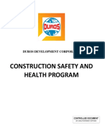 DDC Construction Safety and Health Program