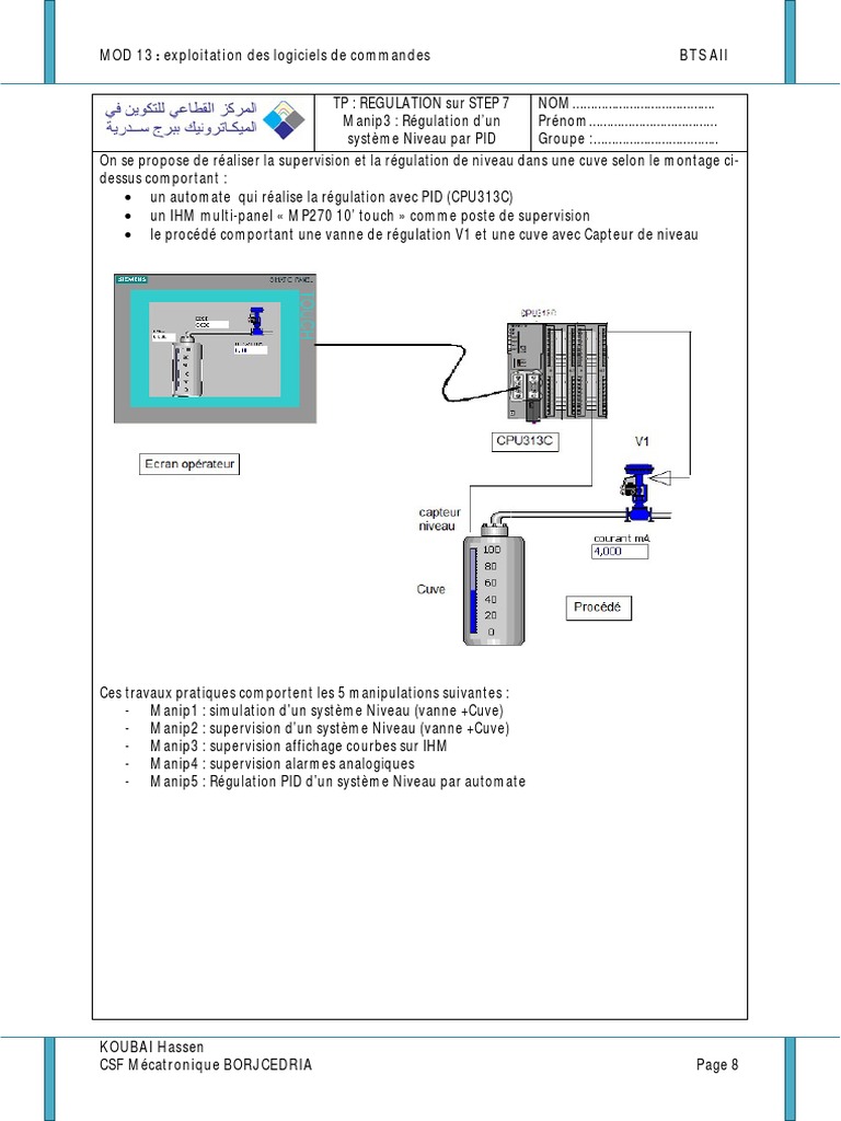 Régulation de Niveau avec STEP 7 et IHM | PDF | Ingénierie des systèmes ...