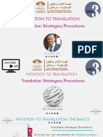 Lecture 5 and 6 Translation Strategies Procedures
