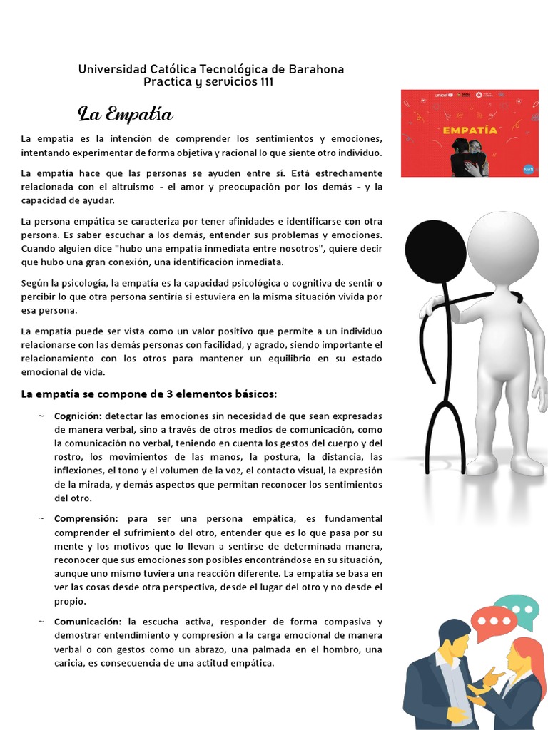 La Empatía: Comprensión y Valor | PDF | Empatía | Las emociones