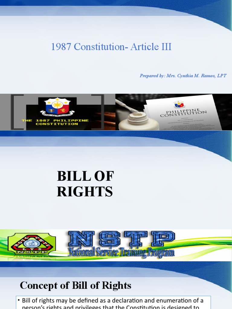 Lesson 3 Philippine Constitution | PDF | Rights | Due Process Clause