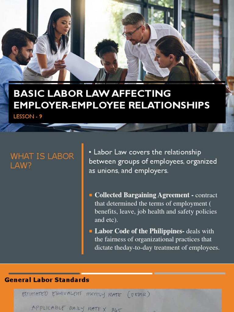Basic Labor Law Affecting Employer Employee Relationships PDF