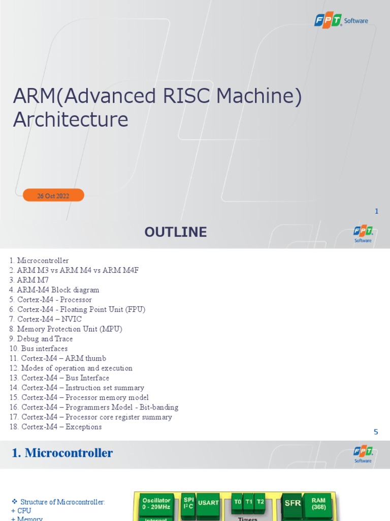 01 ARM Architecture M4 M4F S32K144 PDF Central Processing Unit