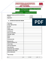 Protocolo de Pruebas para Motores Reparados