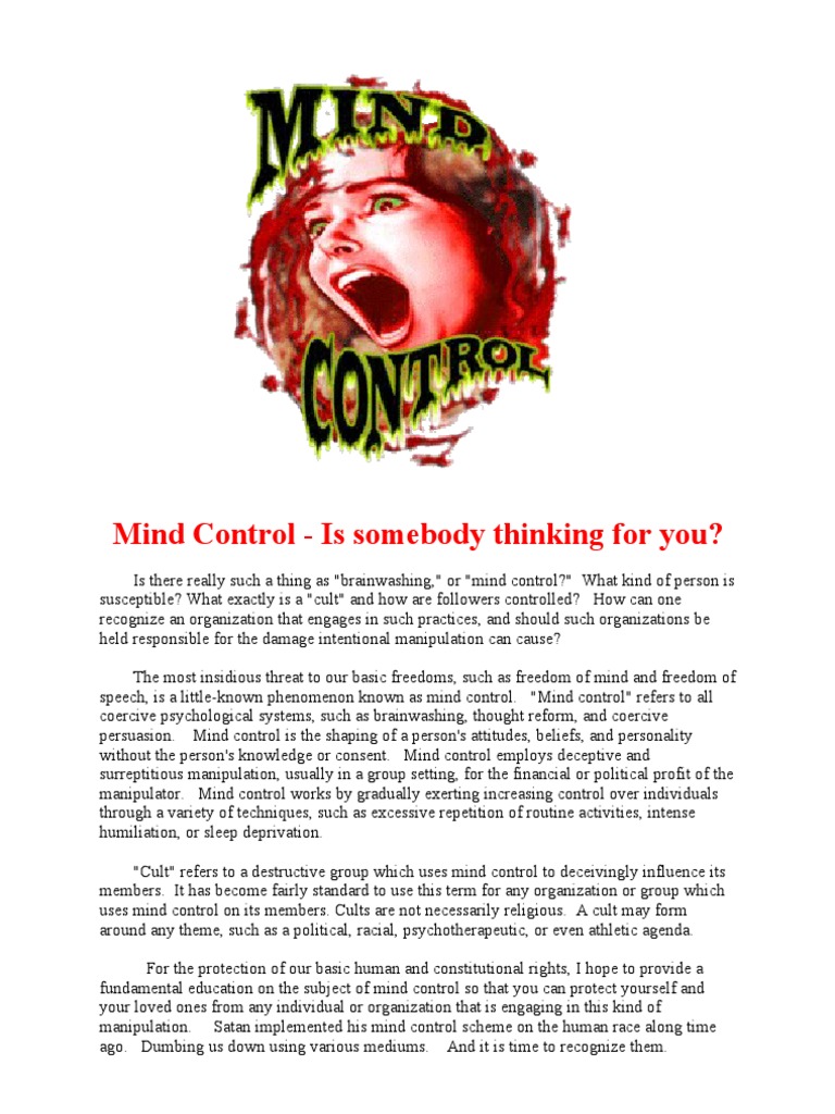 Understanding Mind Control and Cults | PDF | Mind Control | Coercion