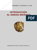 Introducción Al Griego Micénico by Bernabé, Alberto Luján, Eugenio R.