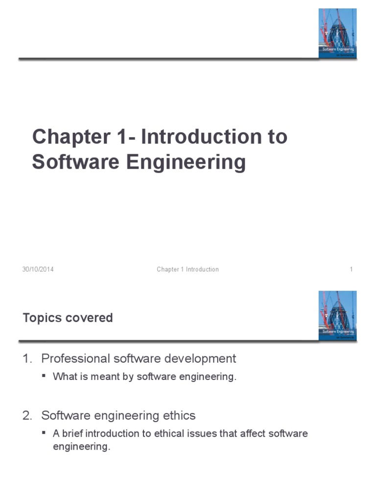 Chapter 1 - Introduction To Software Engineering | PDF | Software ...