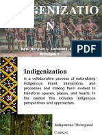 Indigenizatio N: Datu Norman L. Landawe, PHD Principal 1