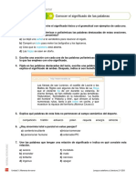 Ejercicios Tema 3 Sobre El Significado de Las Palabras