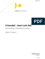 Instruktion Individuell Analys EH-IA1 - E-Handel Teori Och Fall HT 2022