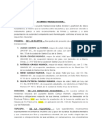 Acuerdo TRANSACCIONAL Division y Particion de Bienes Hereditarios - Silvia Patricia Canqui Huanca