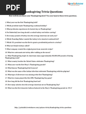 LTK Thanksgiving Trivia Questions