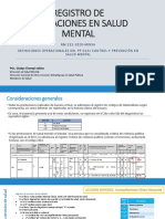 Registro de Prestaciones en Salud Mental