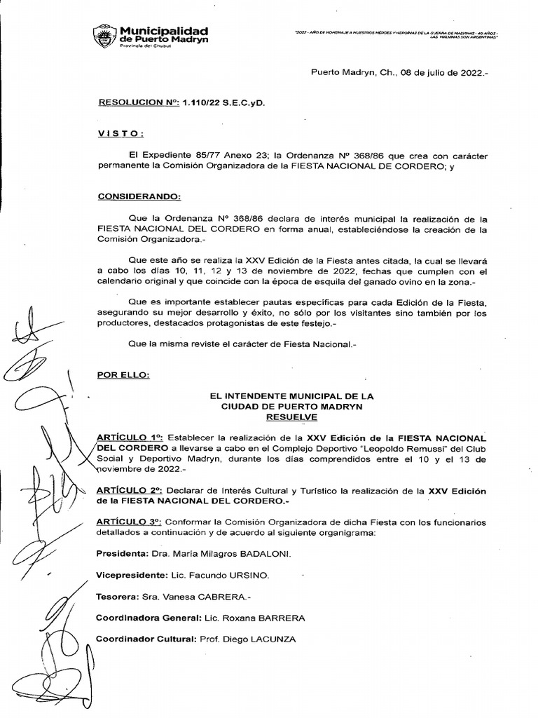 Resolucion 1110 | PDF | Negocios