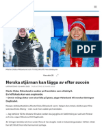 Norska Stjärnan Kan Lägga Av Efter Succén - SVT Sport