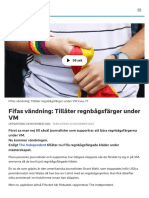 Fifas Vändning: Tillåter Regnbågsfärger Under VM - SVT Sport