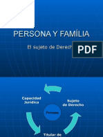 Sujeto de Derecho y La Familia